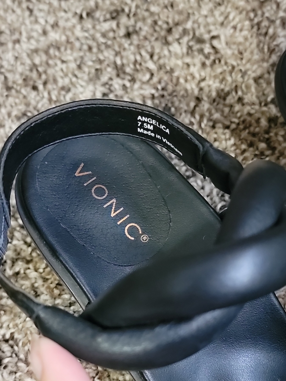 Vionic Black Braided-Strap Women's Heels - Picture 4 of 9